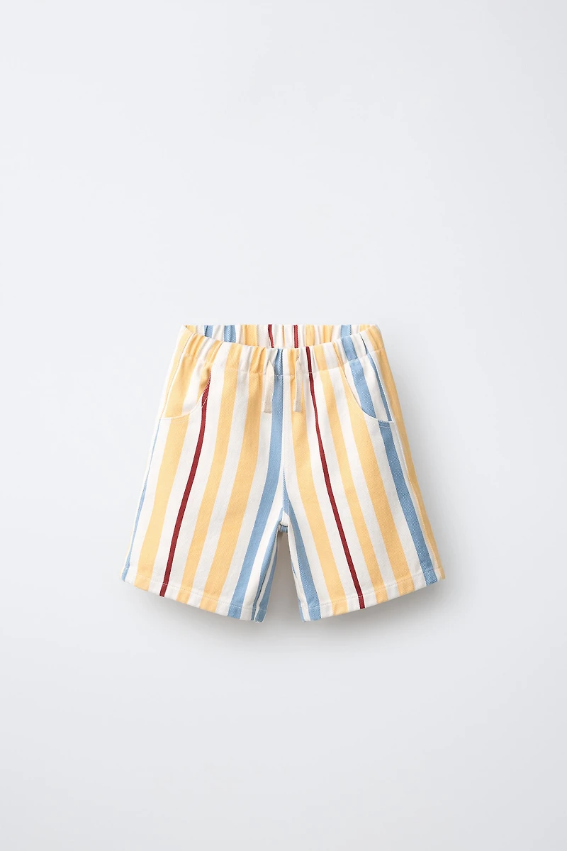 SHORT À RAYURES