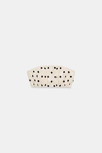 POLKA DOT SEQUIN BANDEAU TOP