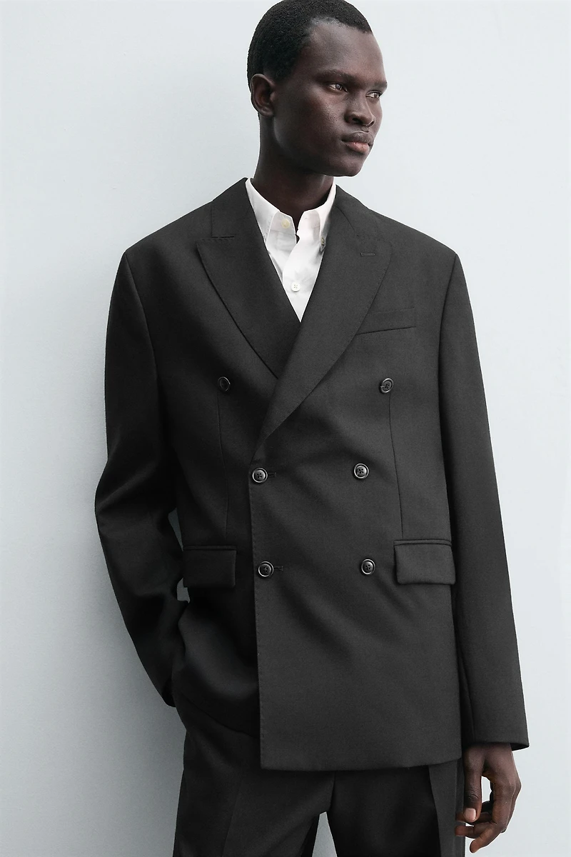 BLAZER CROISÉ COSTUME 100 % LAINE