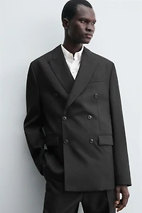 BLAZER CROISÉ COSTUME 100 % LAINE