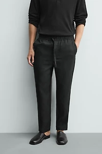 100% LINEN RELAXED FIT PANTS