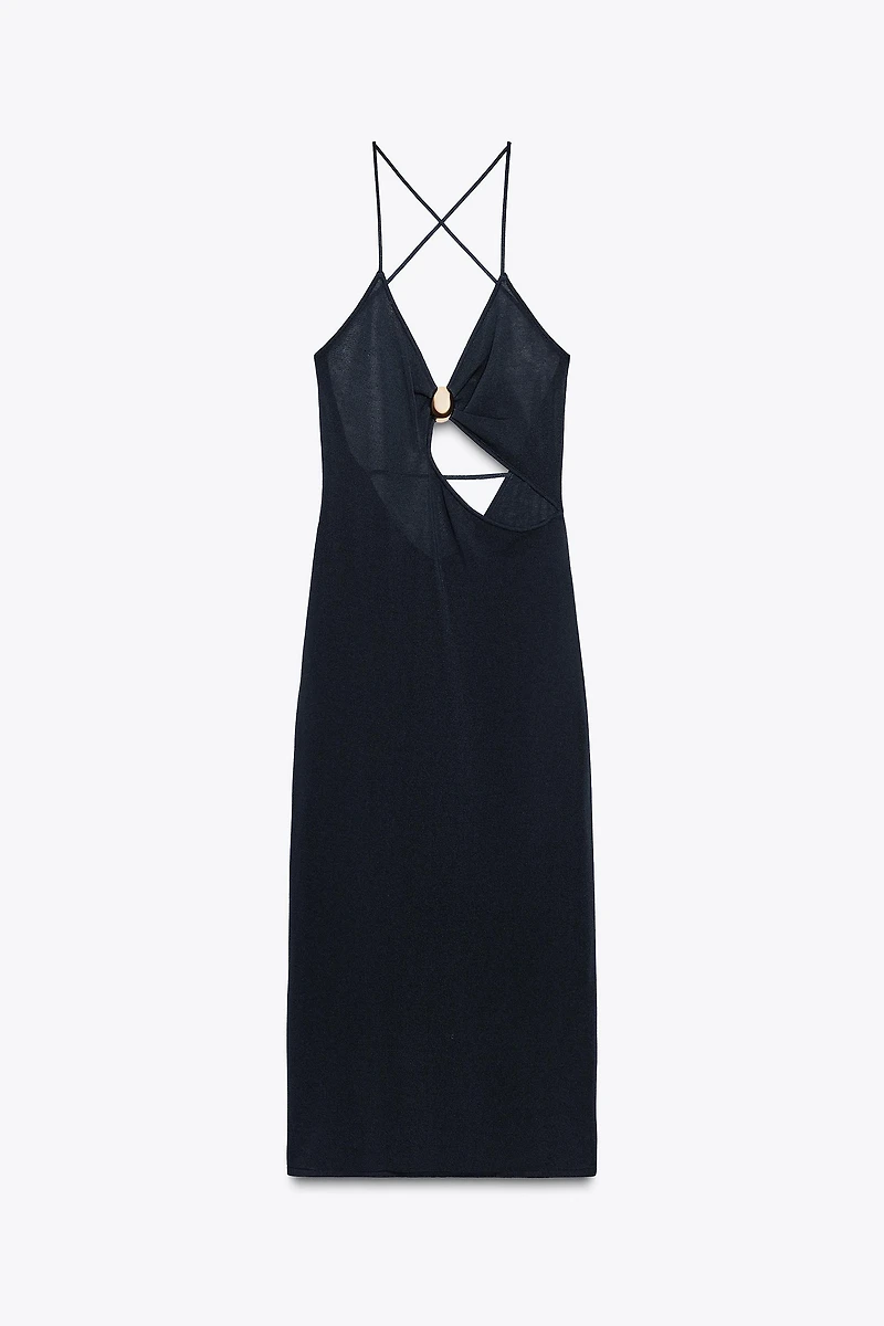 CUT OUT KNIT DRESS