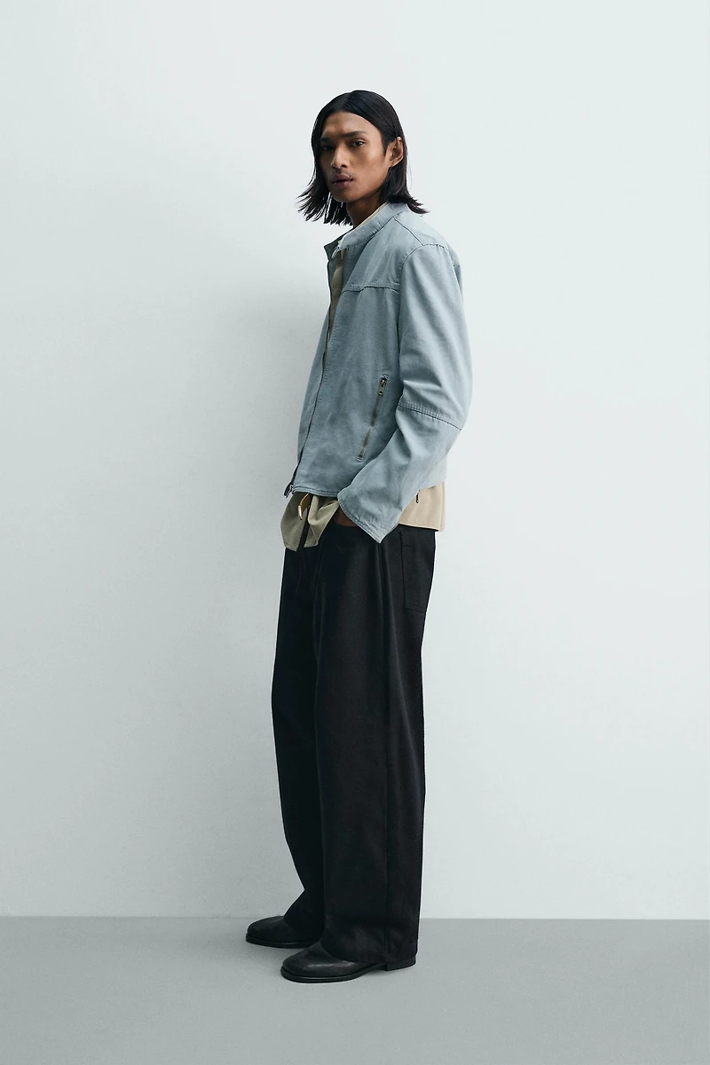 WASHED COTTON RELAXED FIT JACKET