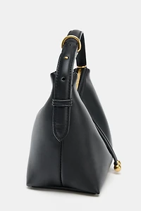MINI BUCKET BAG WITH BEAD DETAIL