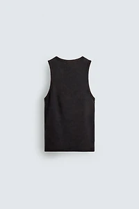 WASHED RIBBED TANK TOP