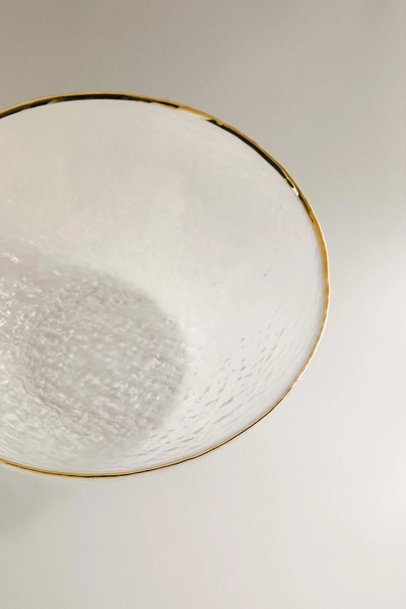 BOL EN VERRE RELIEF FILET DORÉ