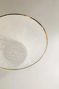 BOL EN VERRE RELIEF FILET DORÉ