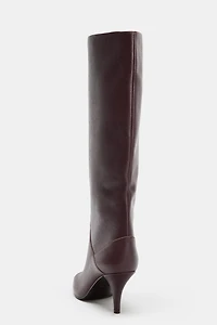 LEATHER HEEL BOOTS