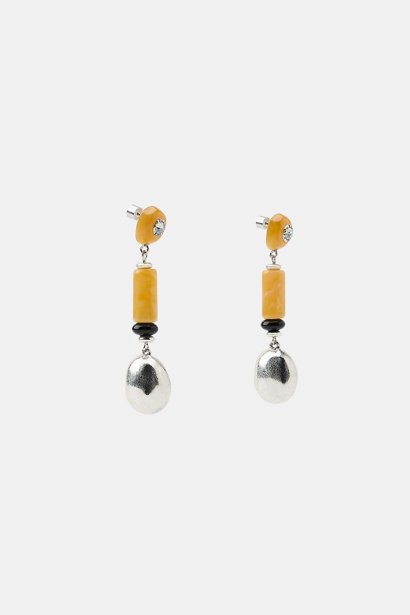 BOUCLES D'OREILLES PIERRES EN RÉSINE