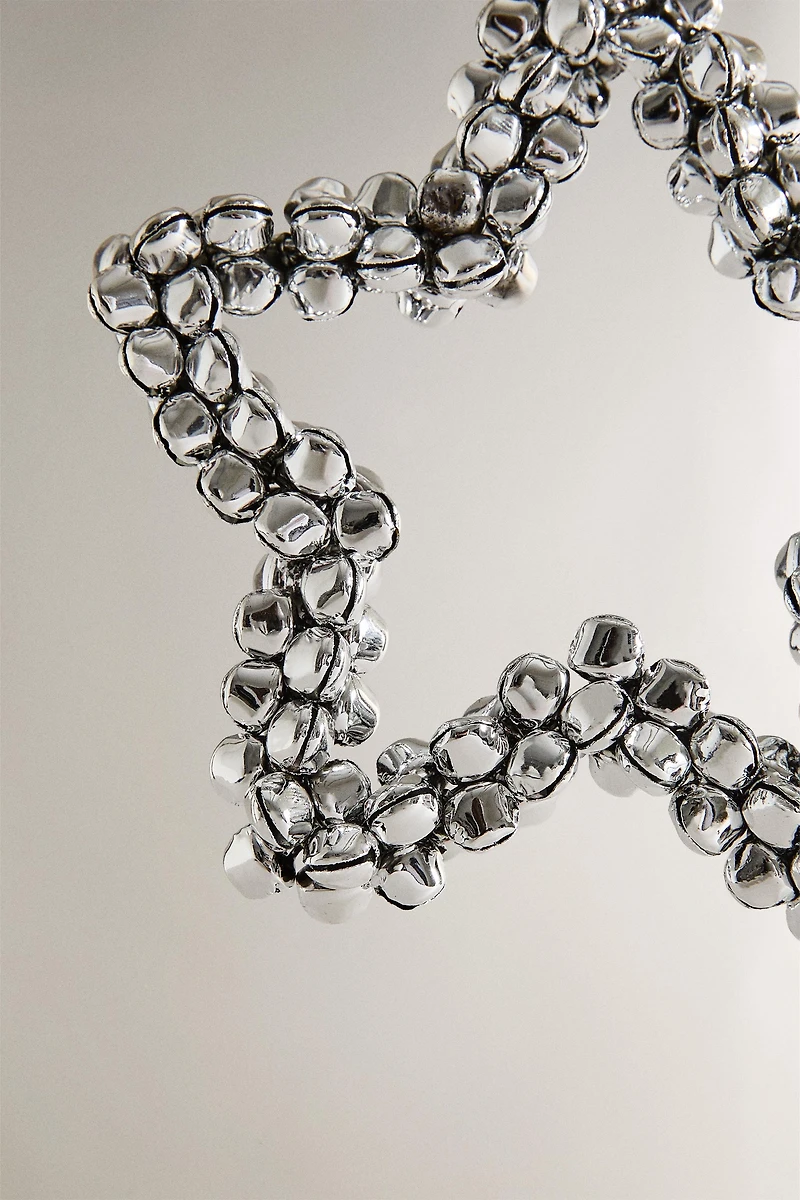 STAR WITH SLEIGH BELLS CHRISTMAS TREE ORNAMENT