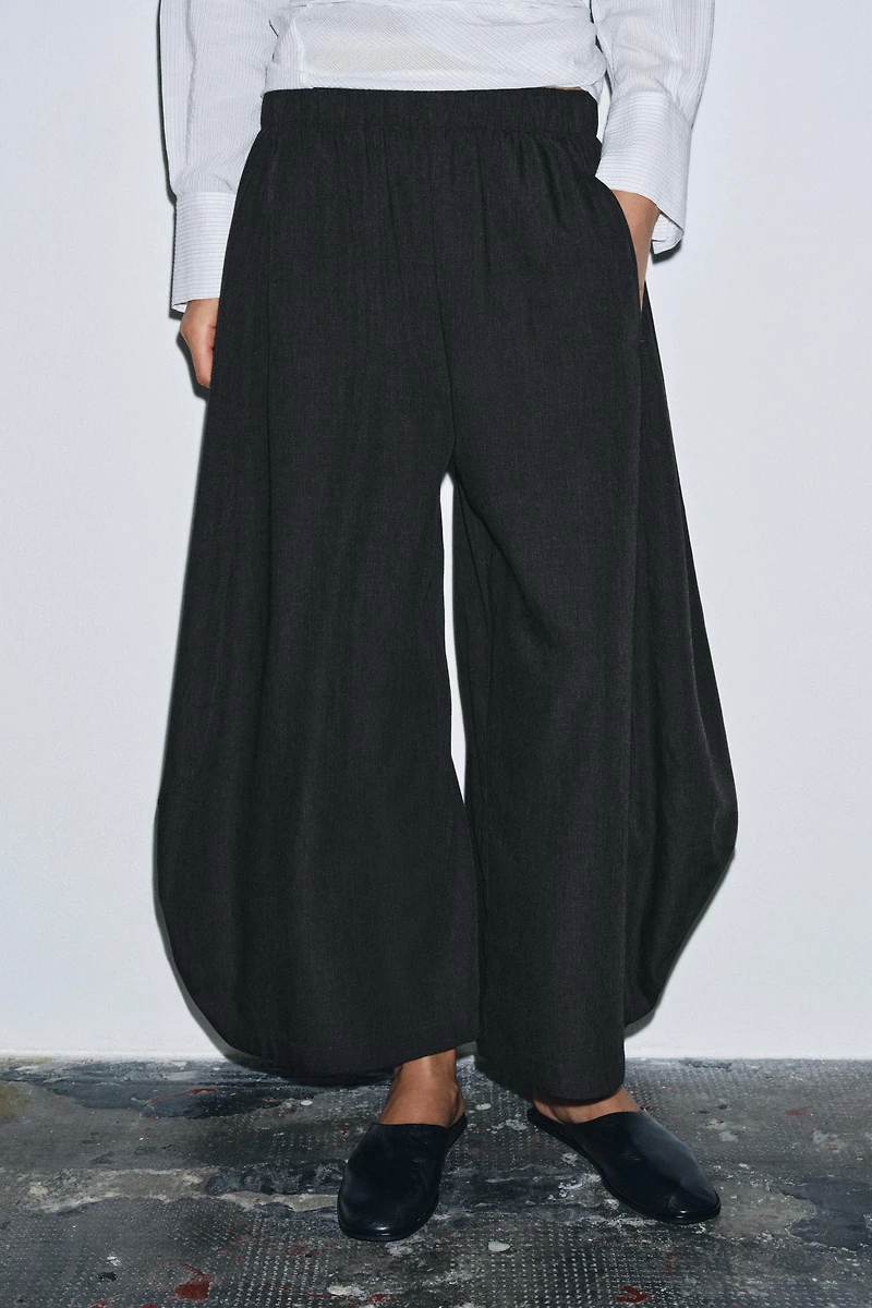 ZW COLLECTION FLOWY VOLUME WOOL PANTS