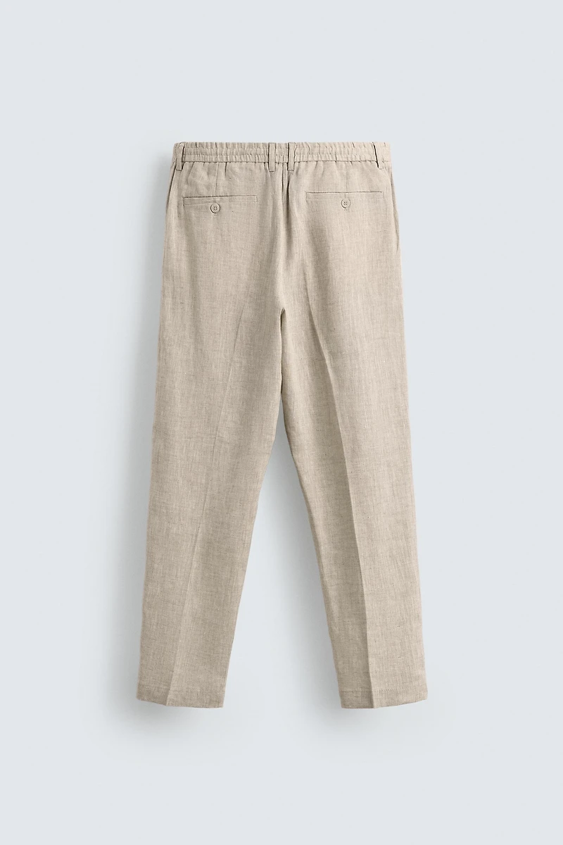 PANTALON REGULAR FIT 100% LIN
