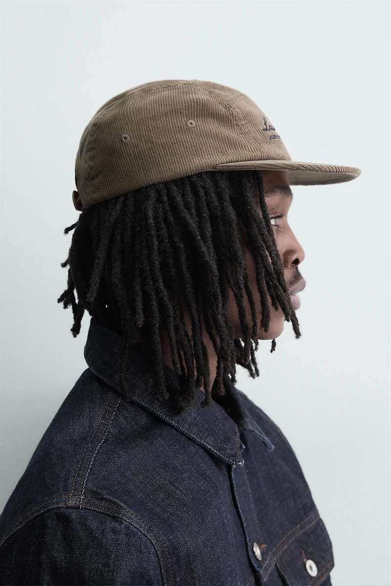 FLAT BRIM CORDUROY CAP