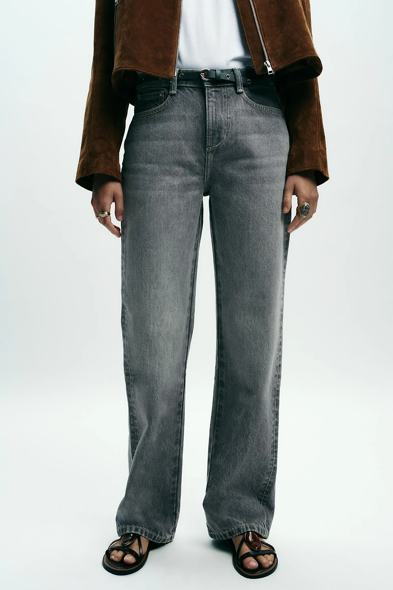Z1975 HIGH-WAISTED REGULAR FIT JEANS WITH BELT
