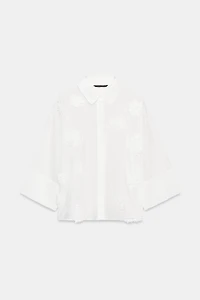CHEMISE FLUIDE FLEURS EN RELIEF