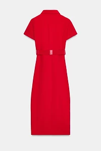 BELTED MIDI DRESS