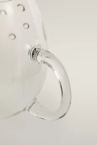 FISH AND BUBBLE BOROSILICATE GLASS PITCHER