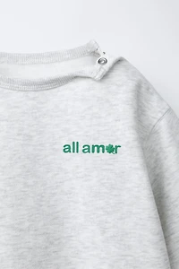 SWEATSHIRT AND PANTS SET WITH TEXT