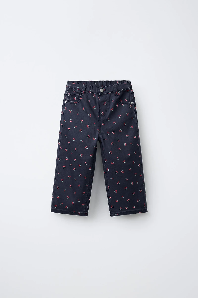 CHERRY PRINT TWILL CULOTTES