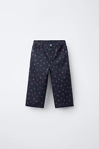 CHERRY PRINT TWILL CULOTTES