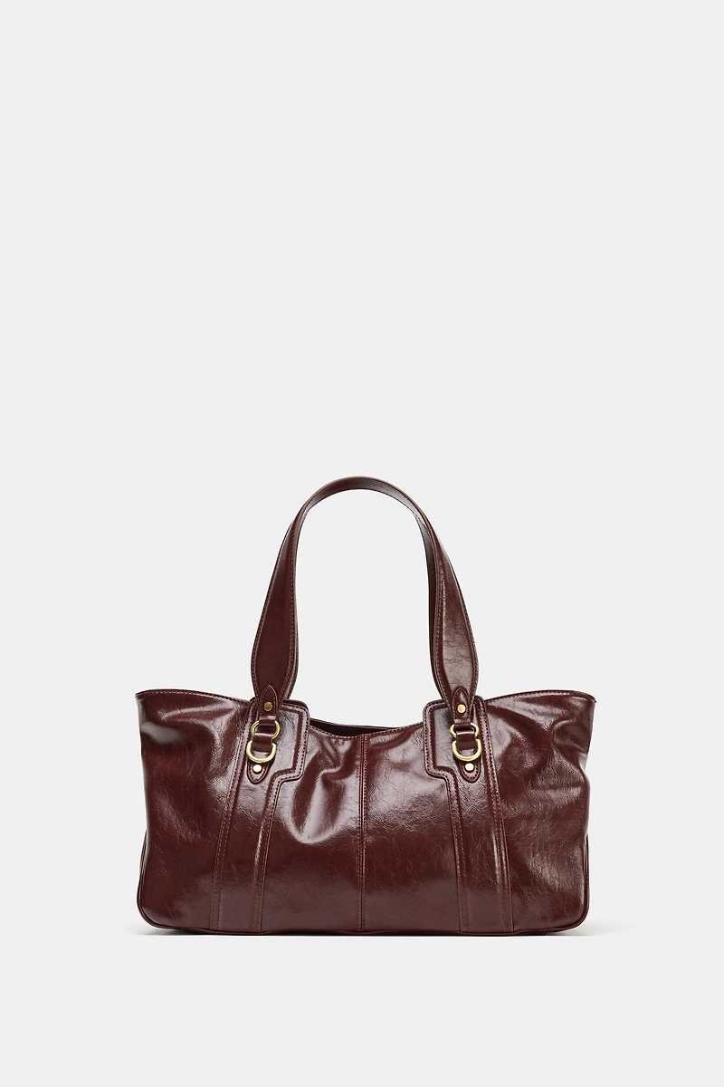 METAL DETAIL SHOULDER BAG