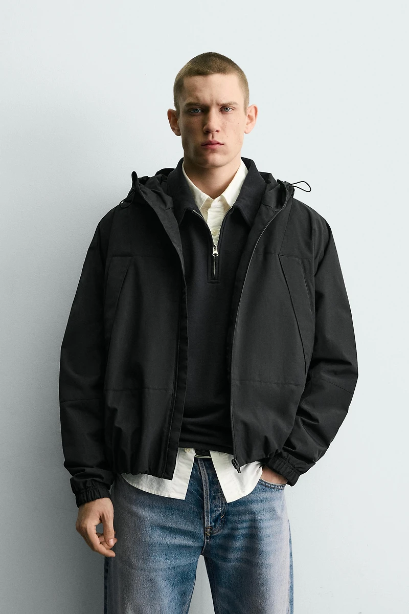 WATER REPELLENT TECHNICAL JACKET WITH FLEECE