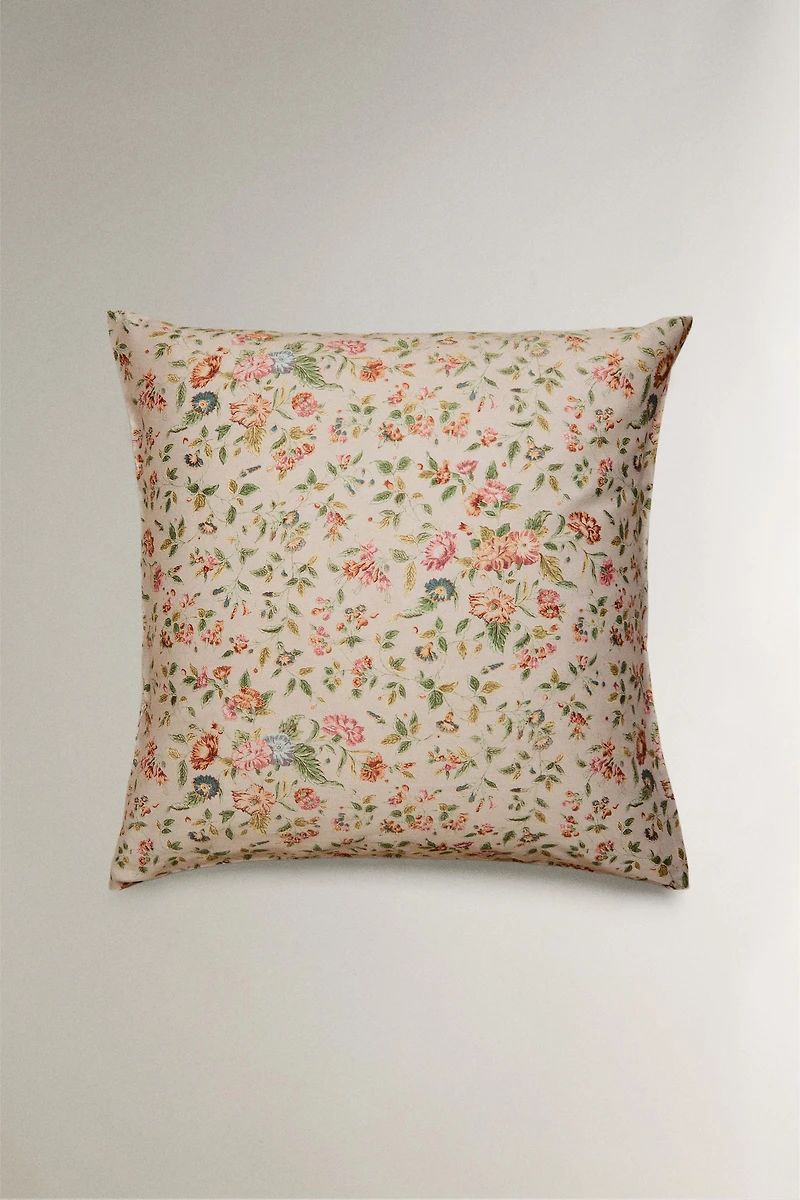 FLORAL SATEEN PILLOWCASE (300 THREAD COUNT)