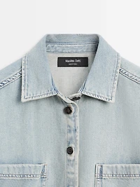 Chemise denim oversize avec poches