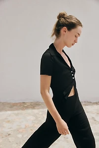TEXTURED CROP TOP