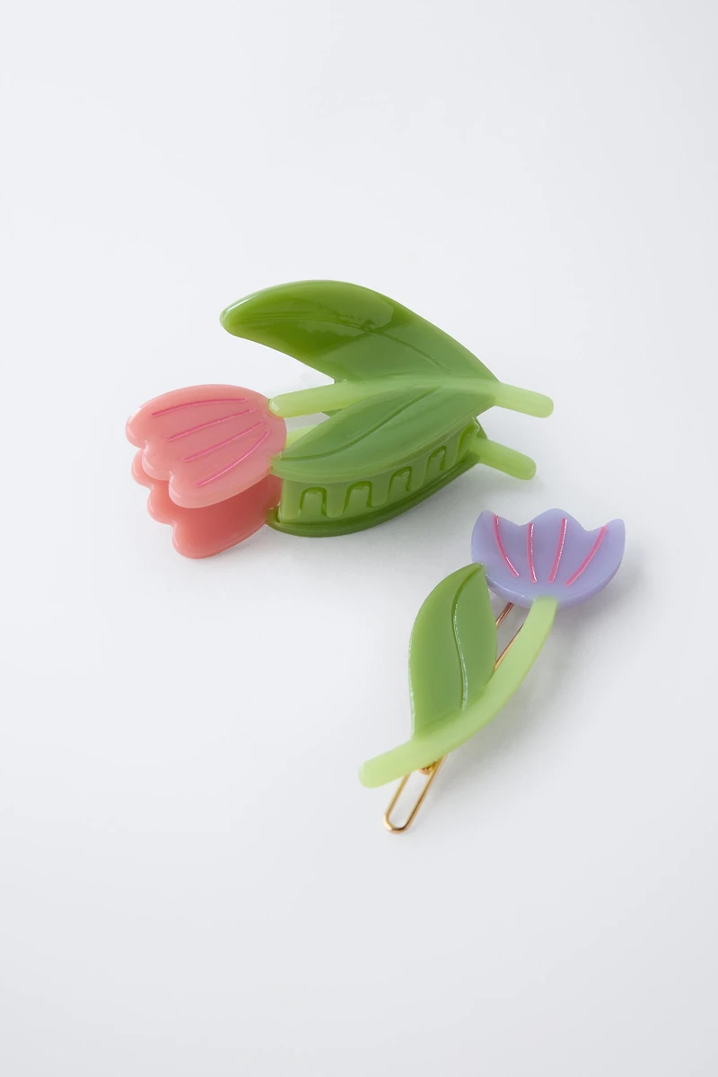 LOT DE DEUX PINCES TULIPE