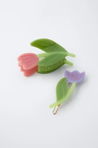 LOT DE DEUX PINCES TULIPE