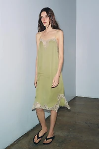 ZW COLLECTION SATIN LACE DRESS