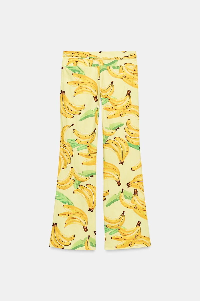 FRUIT PRINT DRAWSTRING PANTS