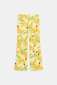 FRUIT PRINT DRAWSTRING PANTS