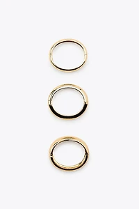 LOT DE 3 BRACELETS JONCS MÉTALLIQUES
