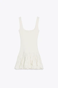 CONTRASTING VOLUMINOUS DRESS