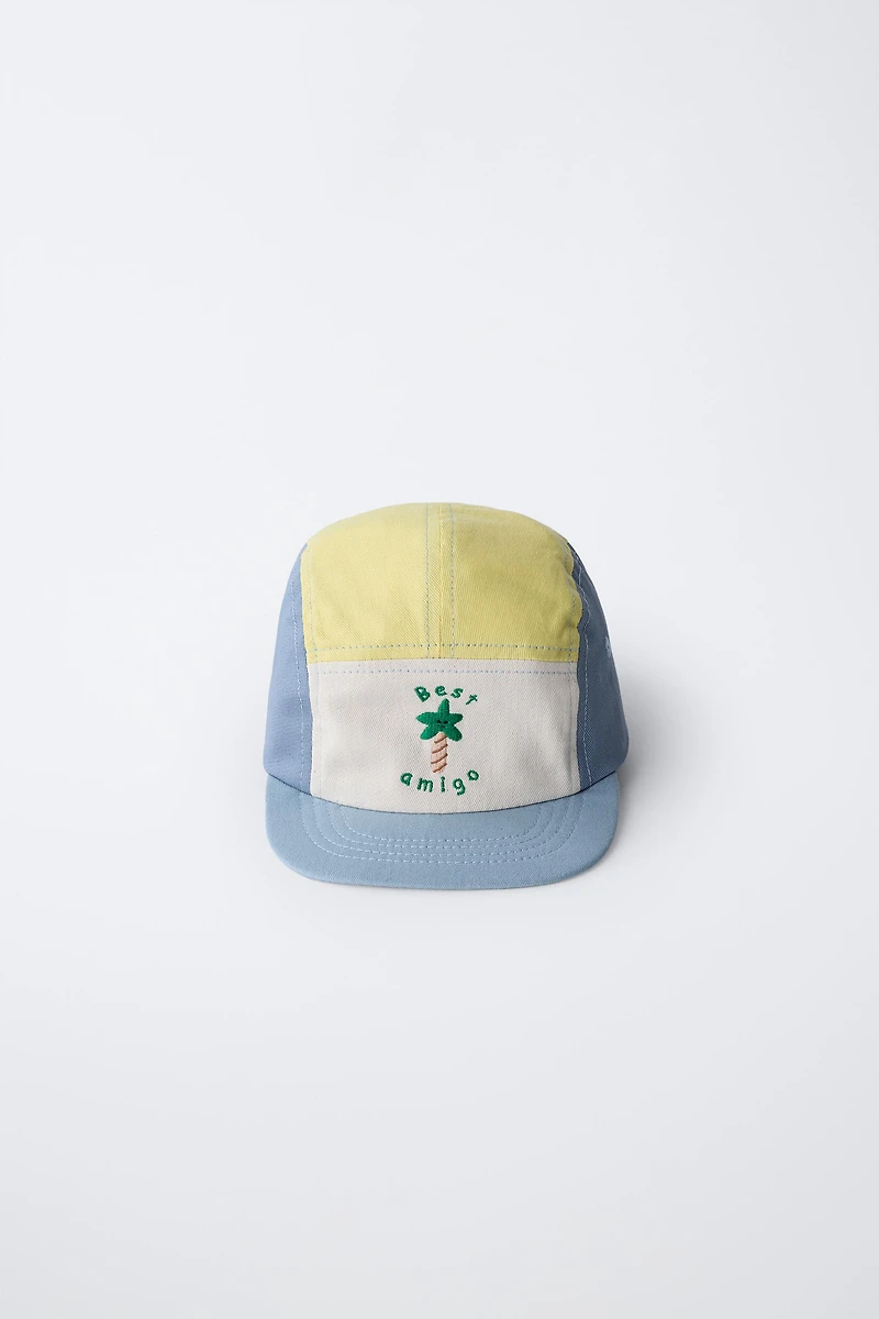 CASQUETTE PALMIER BRODÉ COLOR BLOCK