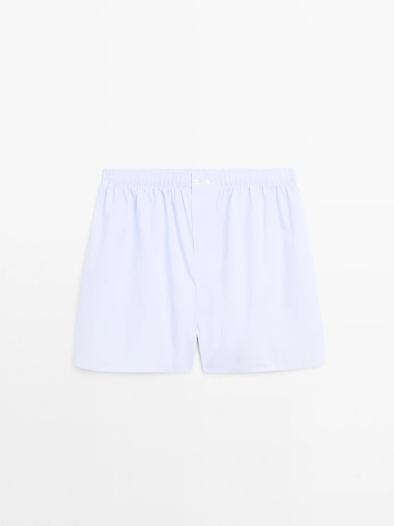 100% cotton micro-striped boxers