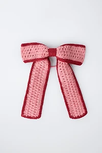 CROCHET BOW HAIR TIE