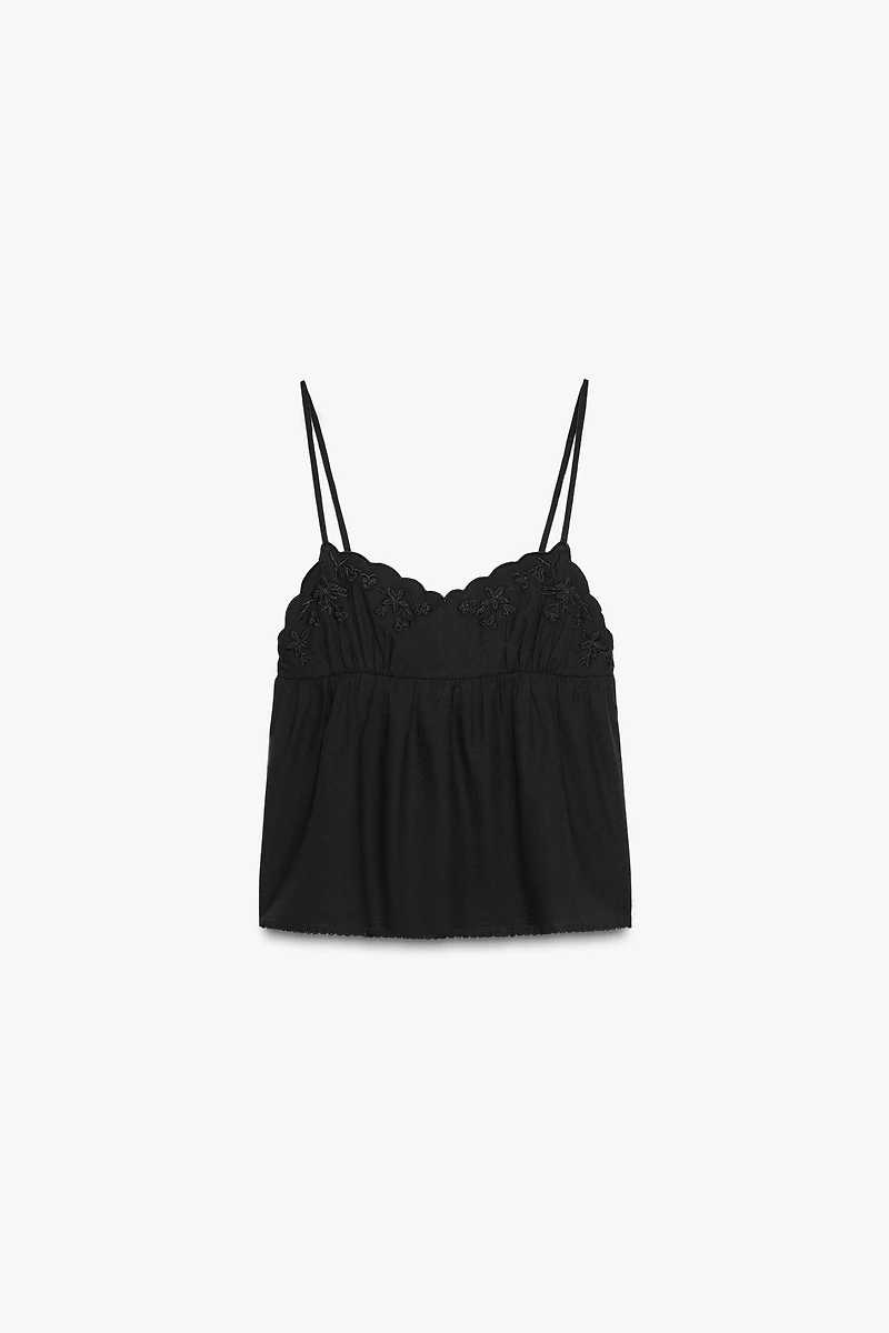 EMBROIDERED TOP