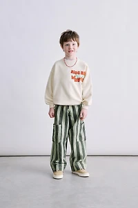 STRIPED TEXTURE PANTS