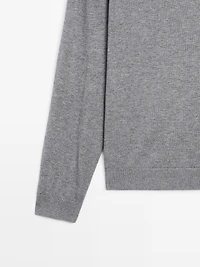Pull en maille à col camionneur boutonné