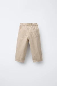 LINED FINE-WALED CORDUROY BAGGY PANTS