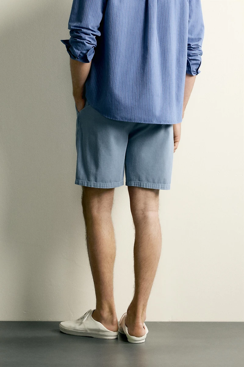 WASHED REGULAR FIT SHORTS