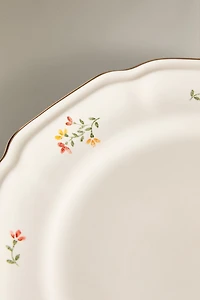 PORCELAIN DESSERT PLATE WITH FLORAL PRINT