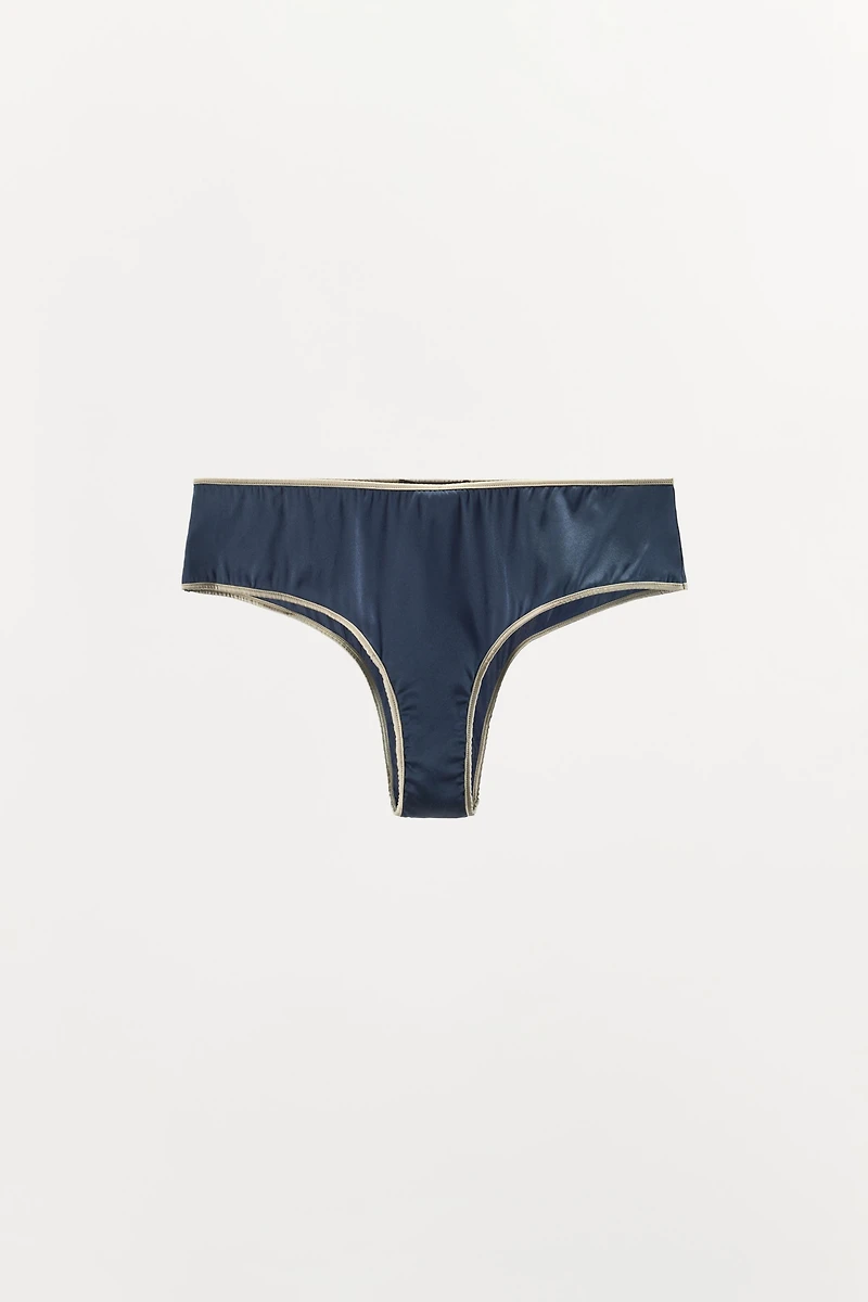 SILK CONTRAST STRAP PANTIES