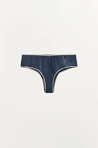 SILK CONTRAST STRAP PANTIES