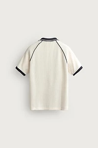 RETRO SOCCER JACQUARD CONTRAST POLO