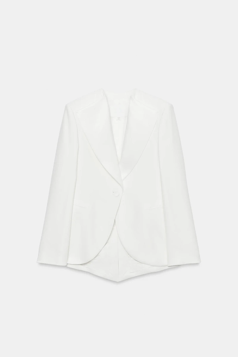 ZW COLLECTION LINEN BLEND TUXEDO BLAZER