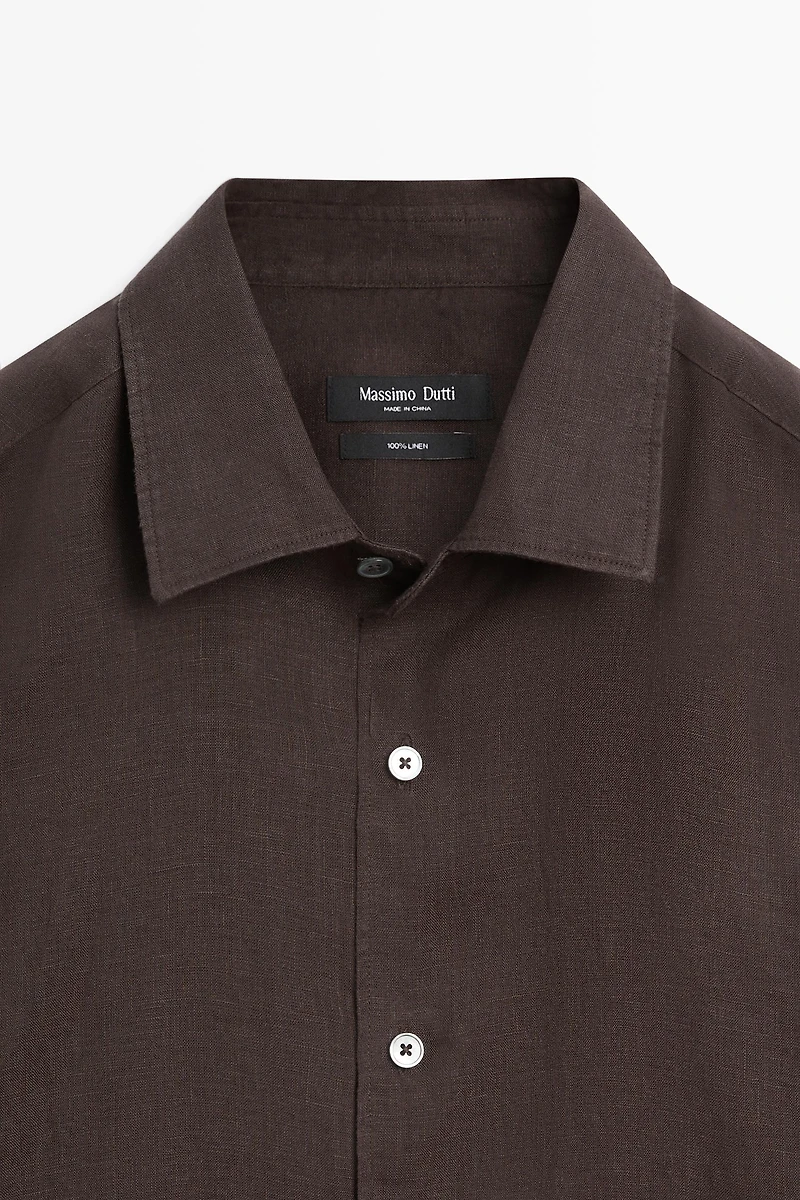 100% linen regular fit shirt